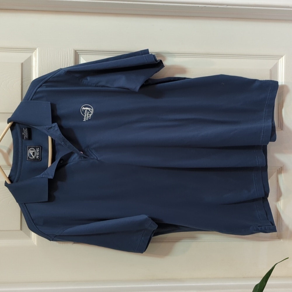 Ahead Men's Blue Short Sleeve Polo Shirt Size Medium Interlachen Country Club
